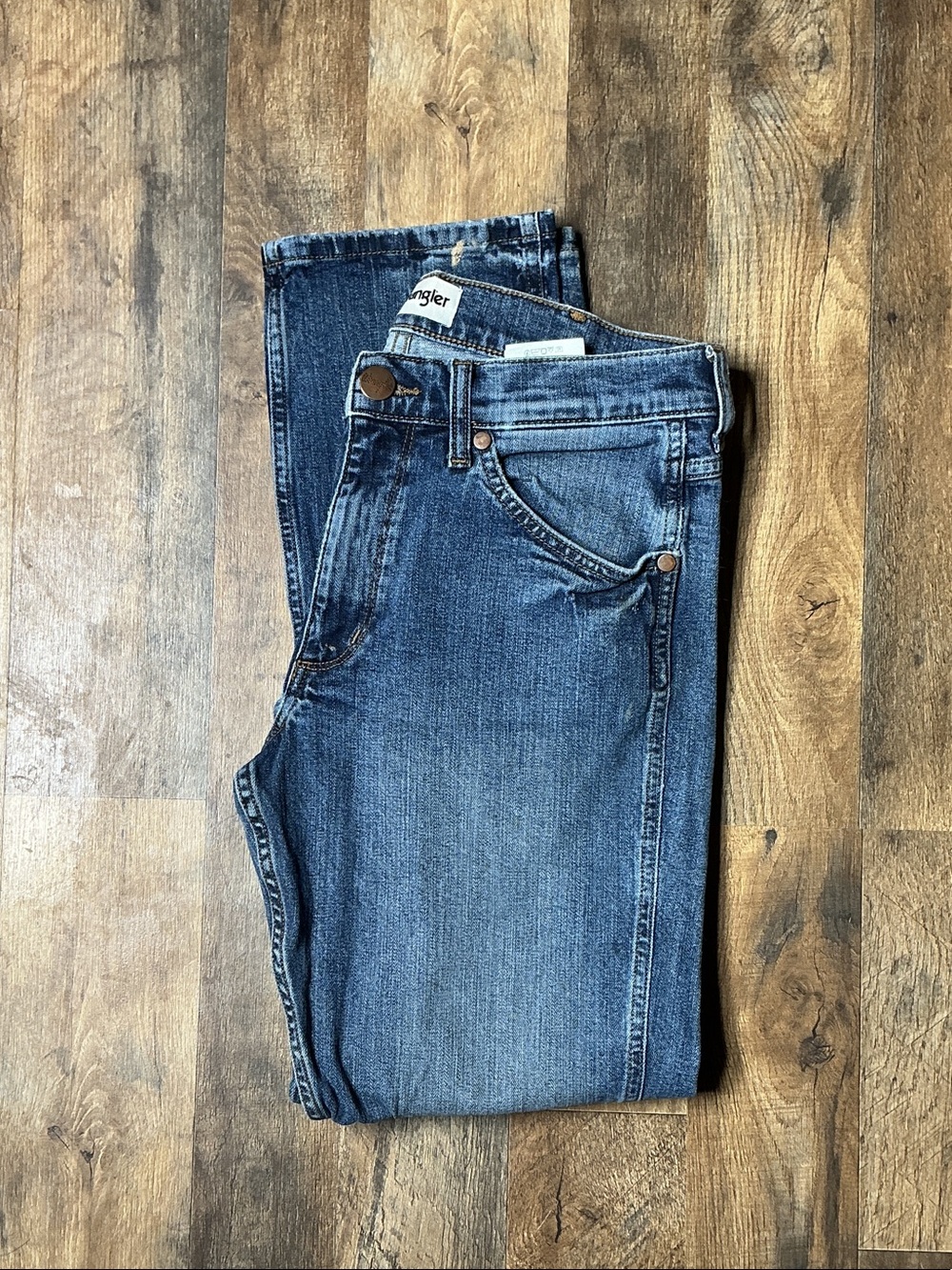 Wrangler Greensboro Straight Leg Dark Blue Denim Jeans 30x32